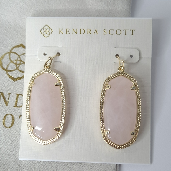 KENDRA Scott Ella Gold with Rose Quartz NWT NEW Gift Love Care Feminine - Picture 9 of 12